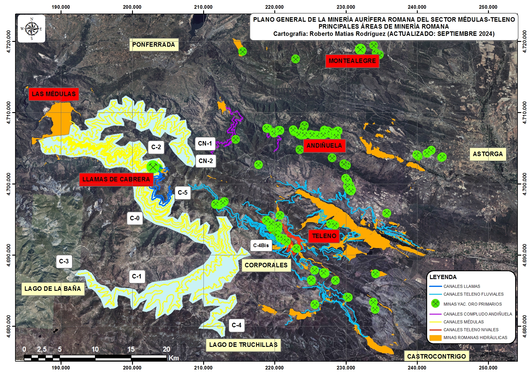 Médulas-Teleno mapa